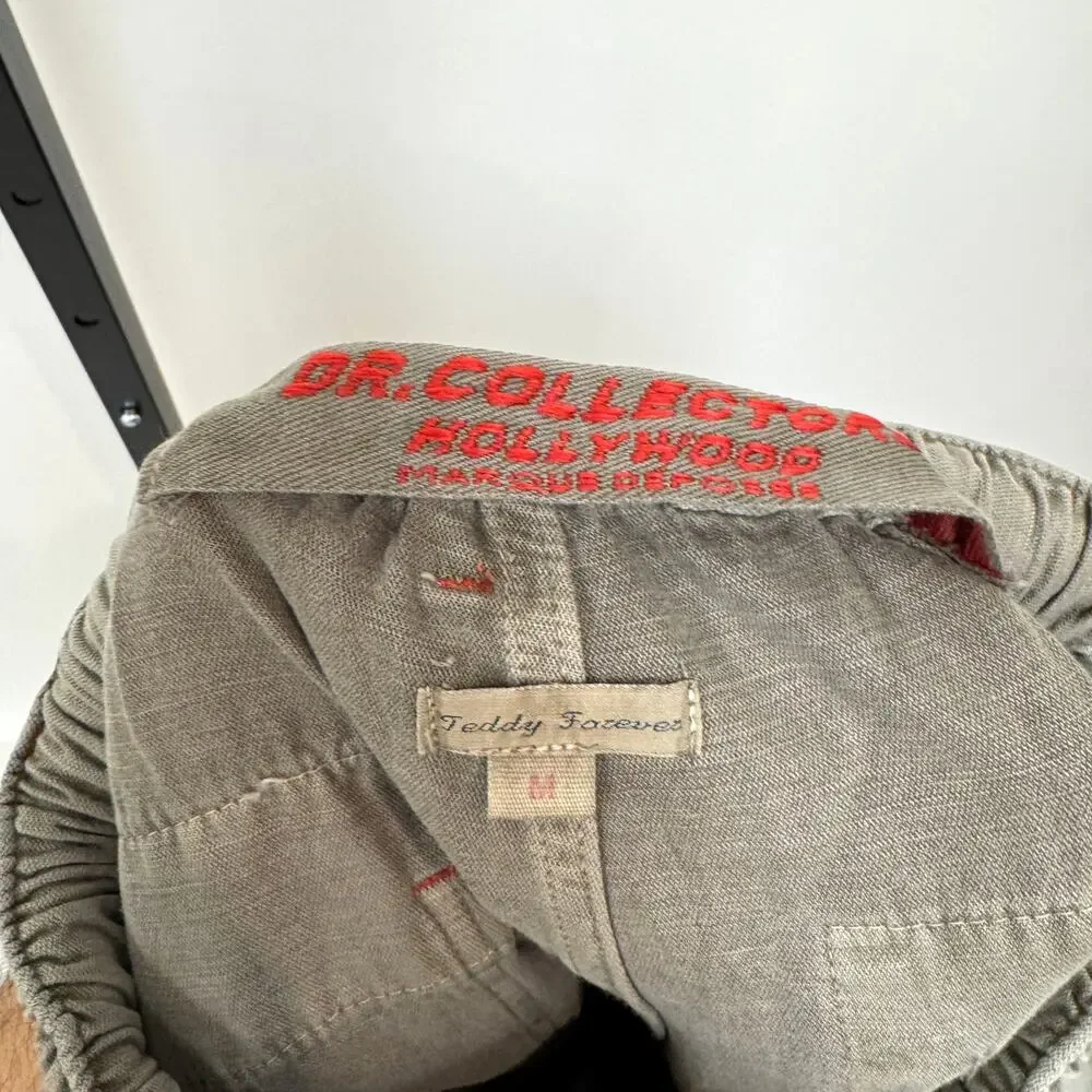 Dr. Collector's P38 Hemp Organic Cotton Sunfaded Army Green Pants M Braided Rope